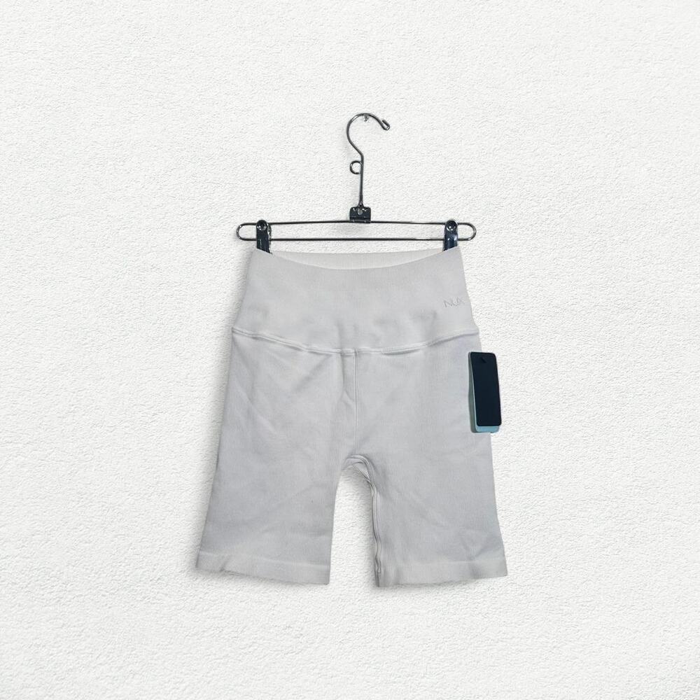 NUX Active The Good Short High Rise Seamless Workout Shorts in White